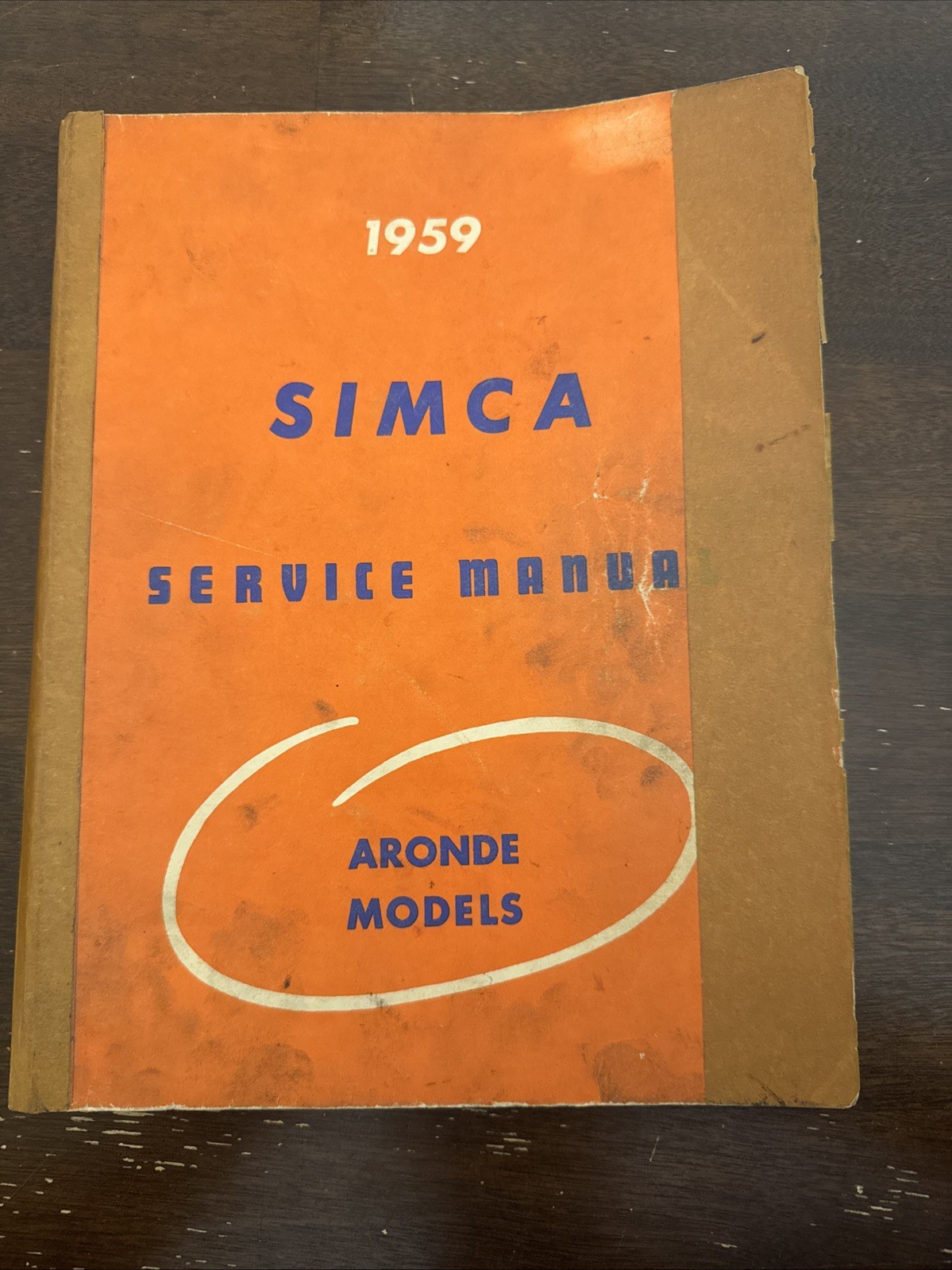 1959 SIMCA SERVICE MANUAL ARONDE MODELS CHRYSLER MOTORS CORP