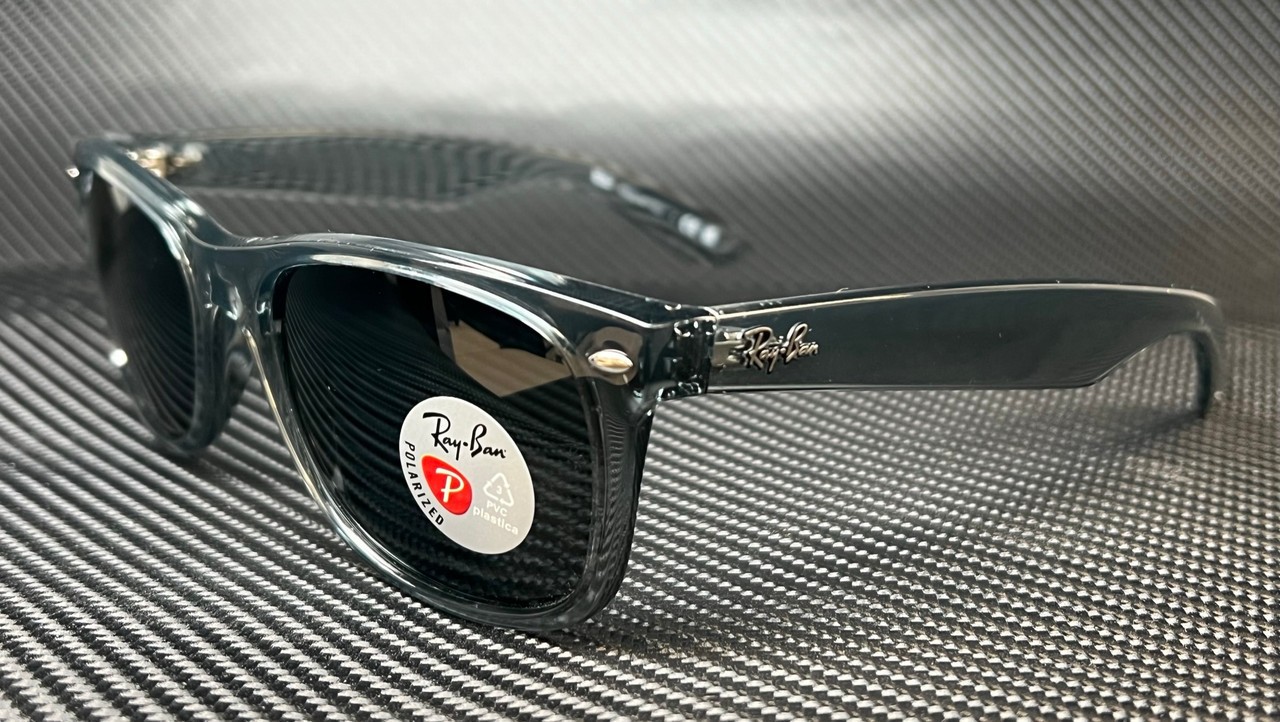 RAY BAN RB2132F 64503R Wayfarer Transparent Grey Polarized 55 mm Sunglasses