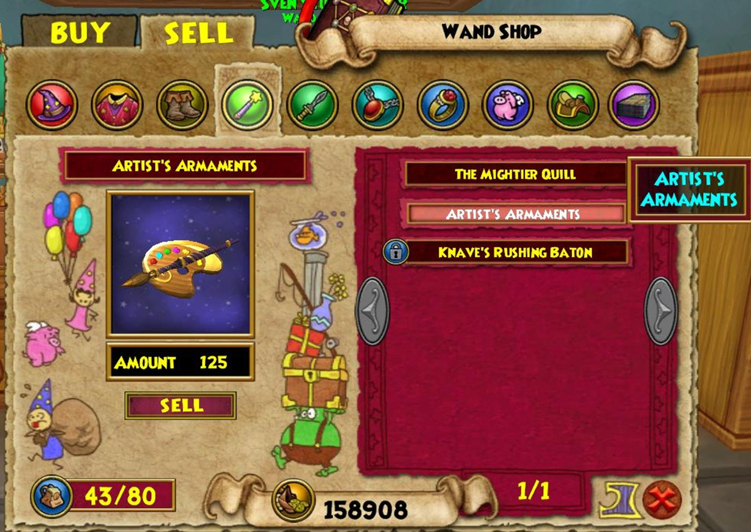 Wizard101 | The Artist's Armament (RARE / RETIRED) | Delivery Within 1-24 Hours