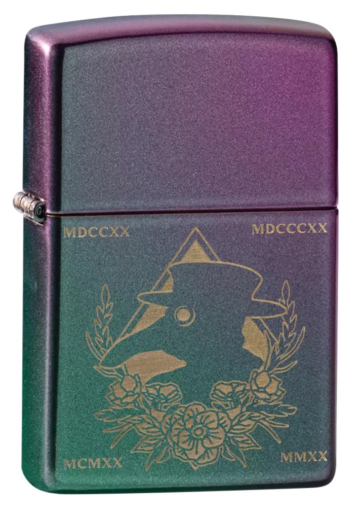 Zippo Plague Doctor Mask Iridescent Windproof Pocket Lighter, 49146-081160 Zippo Plague Doctor Mask Iridescent Windproof Pocket Lighter, 49146-081160