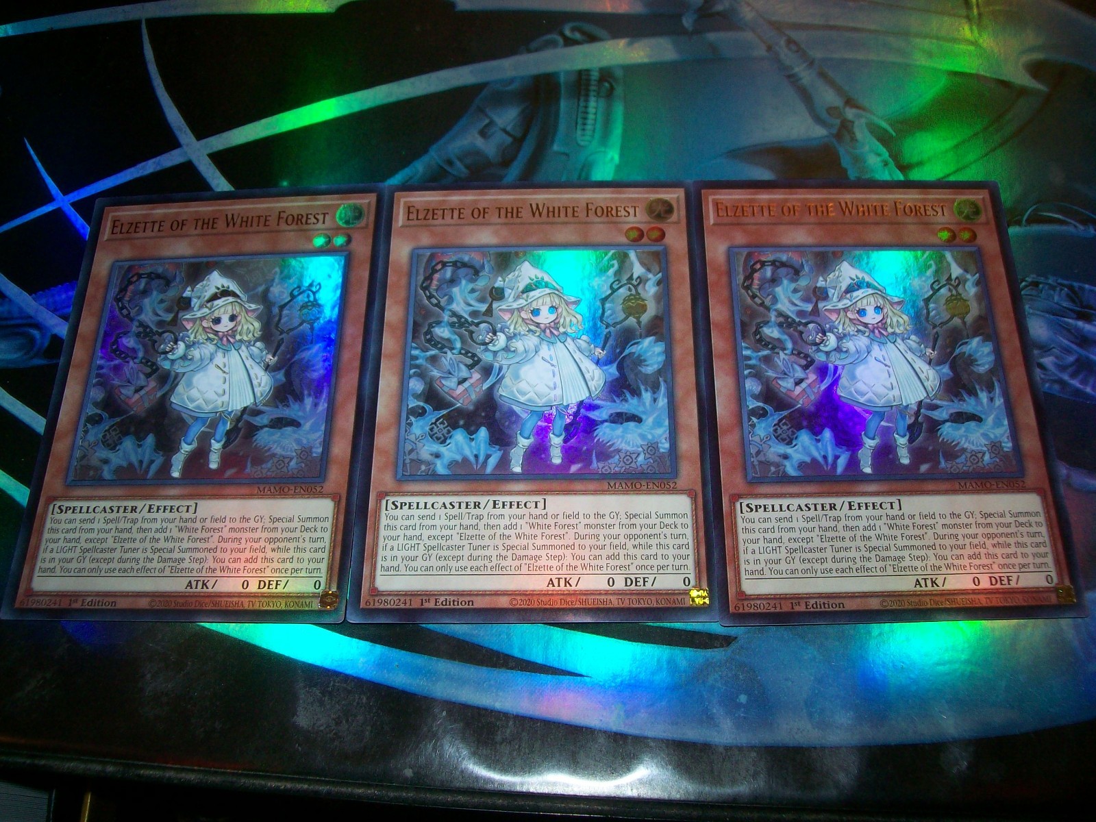 3x Elzette of the White Forest 1st Edition Ultra Rare MAMO-EN052 Yu-Gi-Oh 3x Elzette of the White Forest 1st Edition Ultra Rare MAMO-EN052 Yu-Gi-Oh