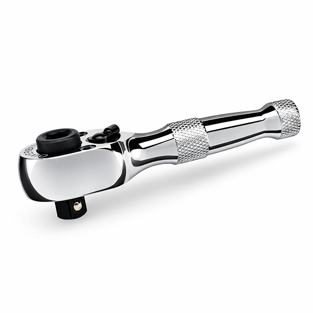 Powerbuilt 1/4 Inch Drive 72 Teeth Dual Head Stubby Ratchet - 940478