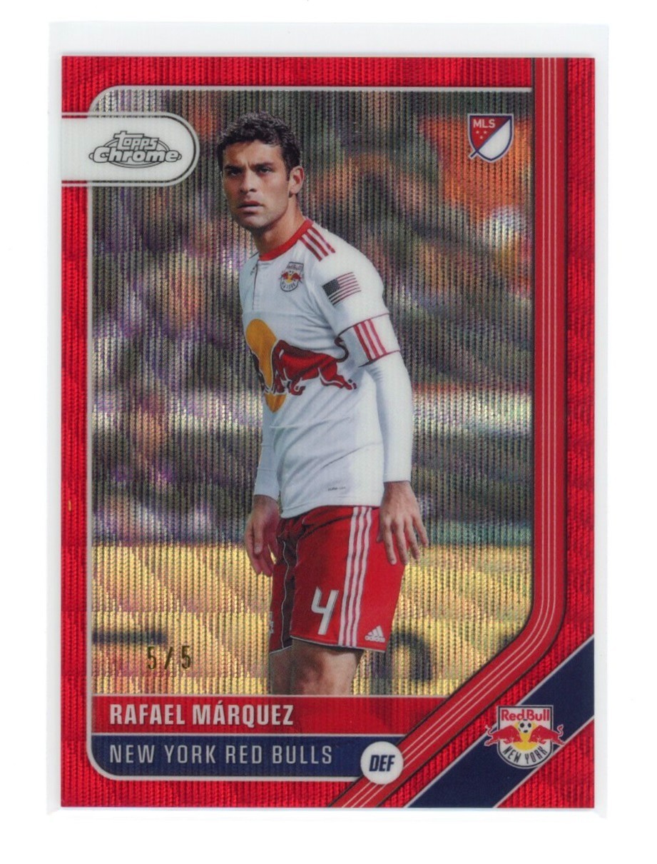 2026 Topps Chrome MLS Rafael Marquez Red Wave Refractor /5 #66 NY Red Bulls