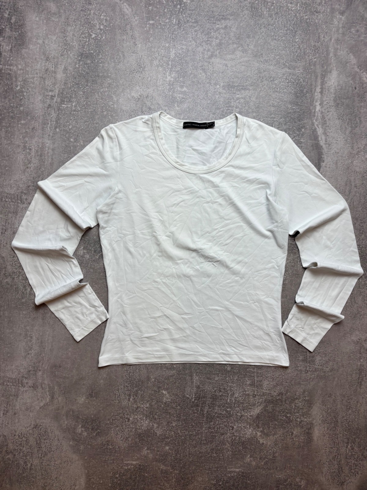 Marithe Francois Girbaud White Long Sleeve Top Women\'s Y2K Size M Marithe Francois Girbaud White Long Sleeve Top Women\'s Y2K Size M