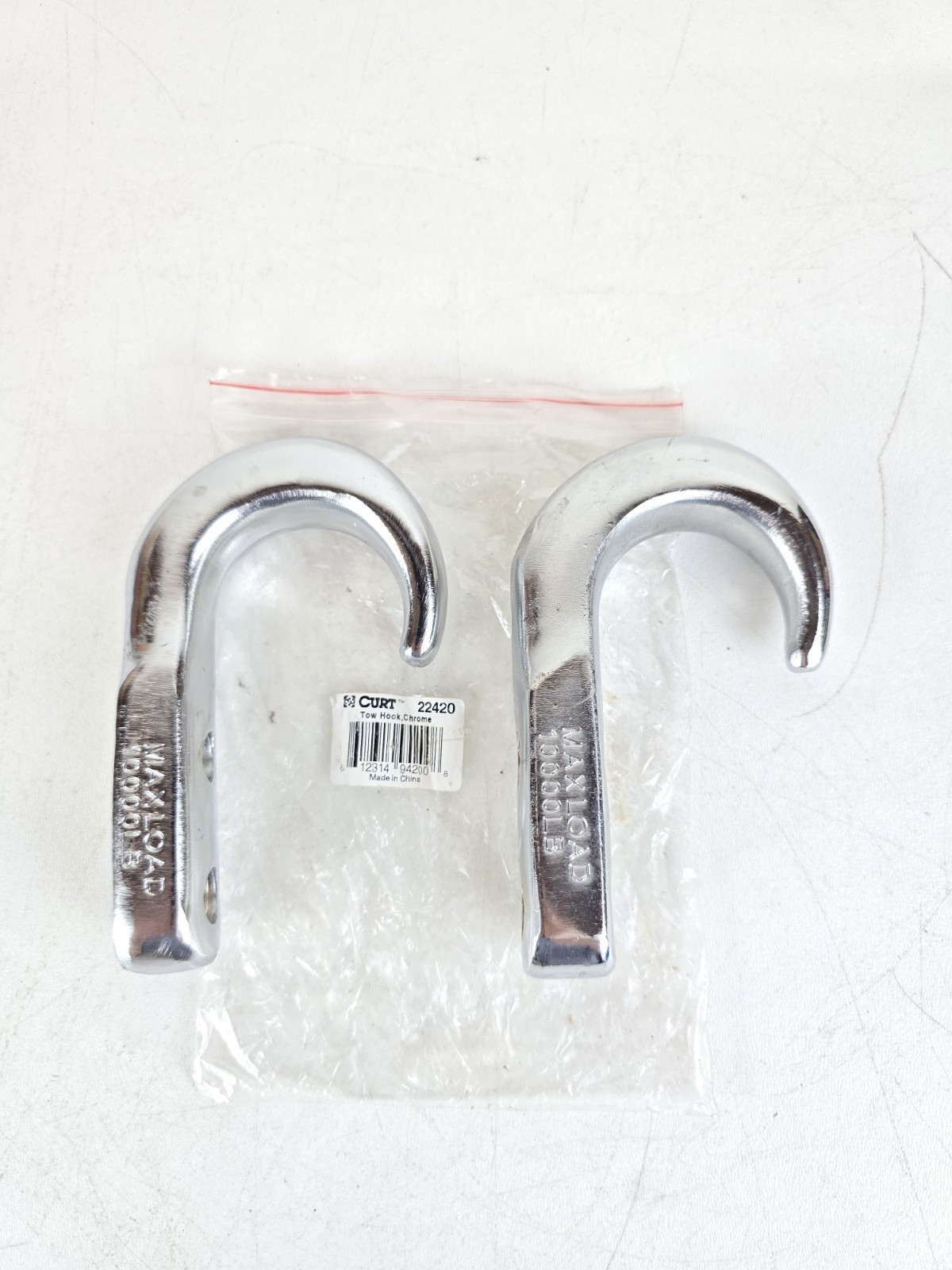 Curt Chrome Steel Tow Hook, 10,000 Lbs Capacity (Pack of 2) 22420