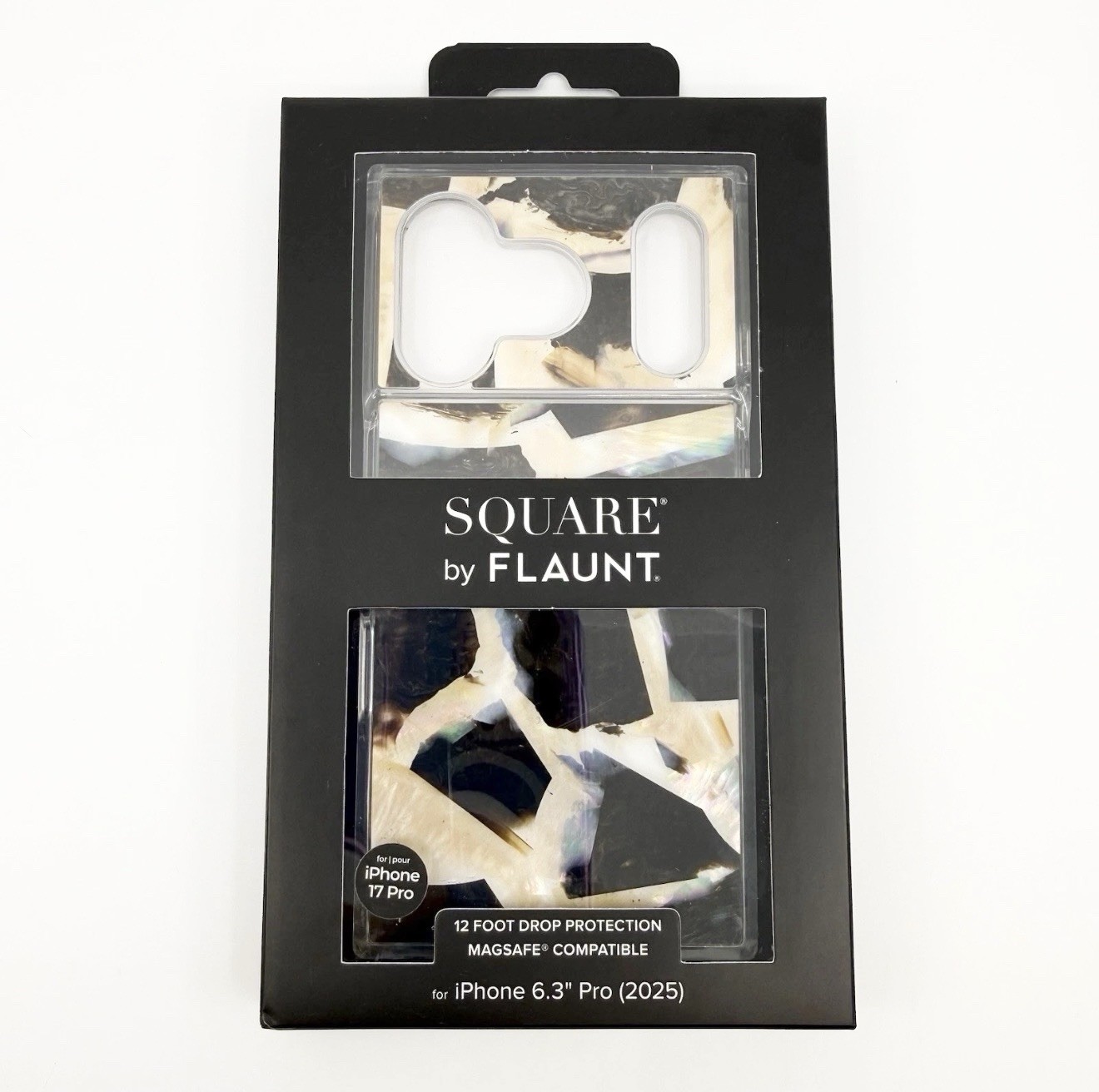 Square By Flaunt Case iPhone 17 PRO Brown Abalone Shell Pattern NEW SEALED