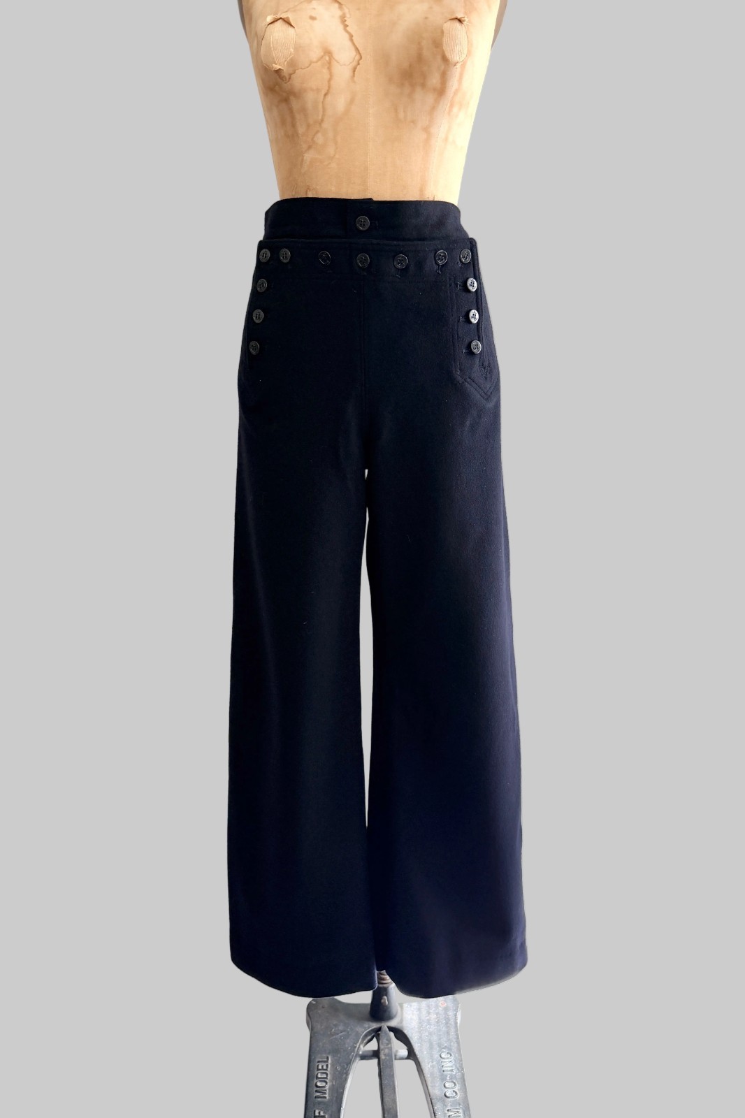 Vintage Sailor Pants Trousers Navy Blue Small Medium Excellent