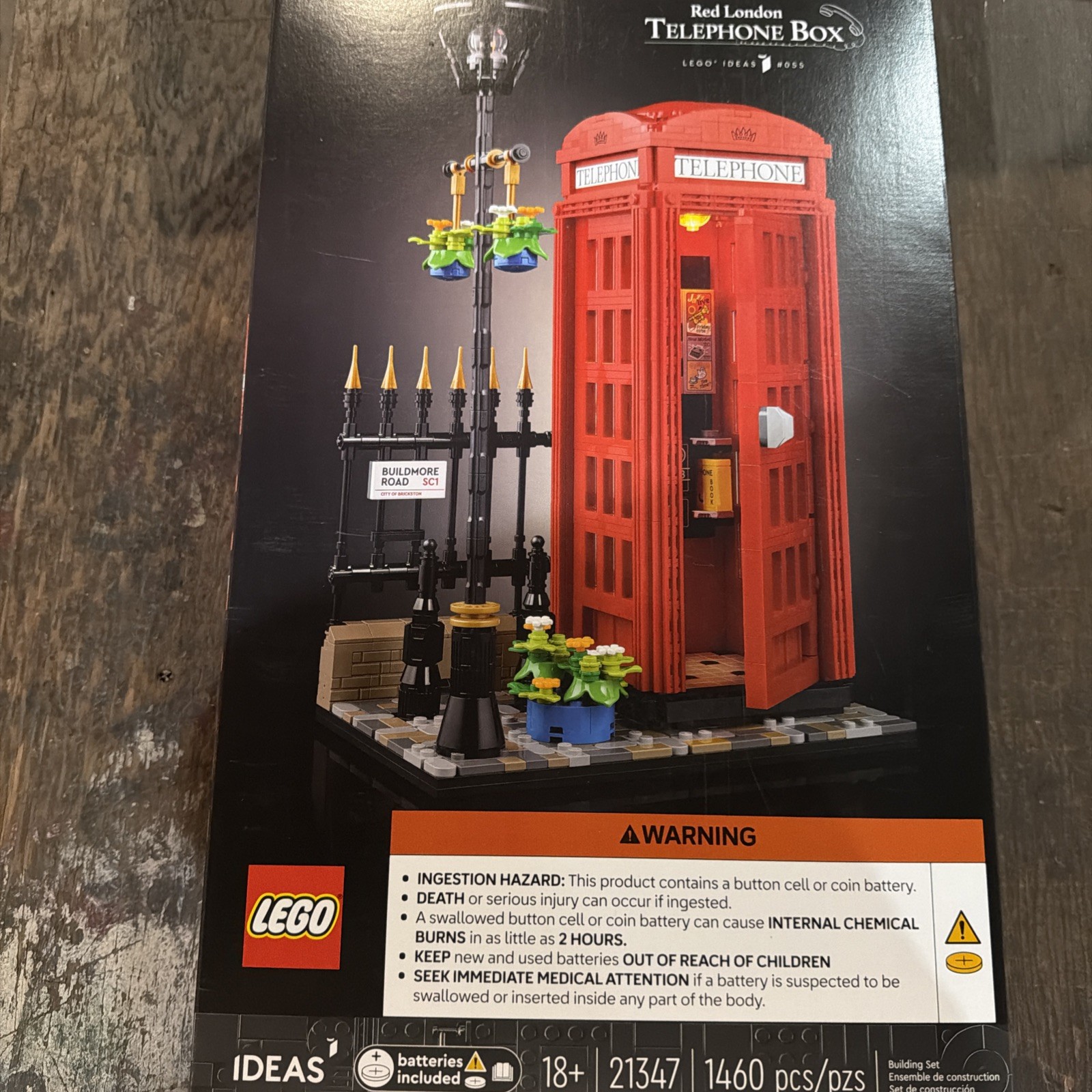 LEGO 21347 Ideas: Red London Telephone Box - Brand New Sealed - Phone Booth