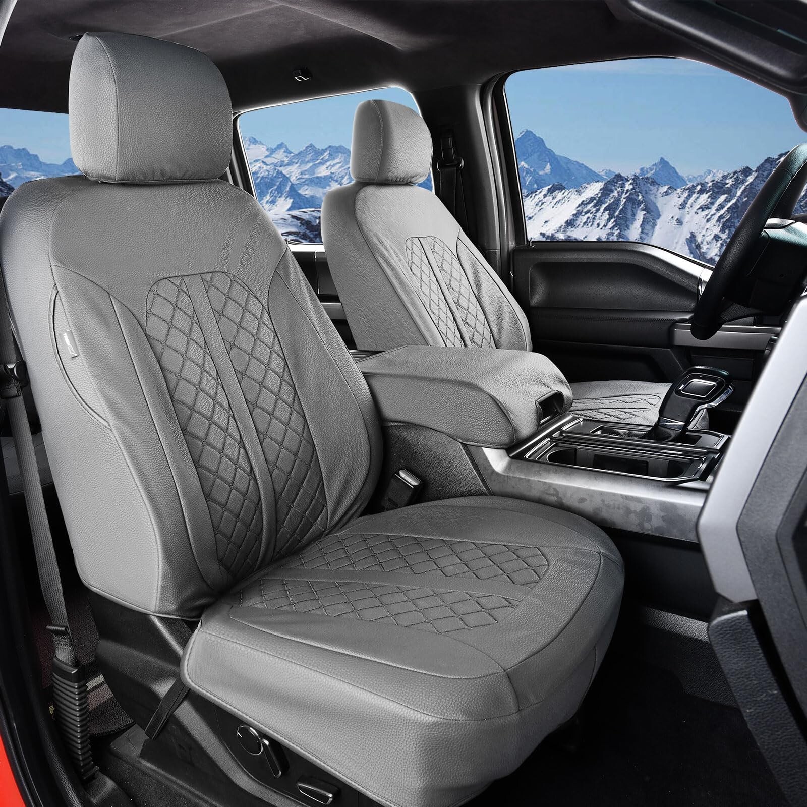 Truckiipa Custom for Chevy Silverado 1500 Seat Covers FullSet Leather Truck S...