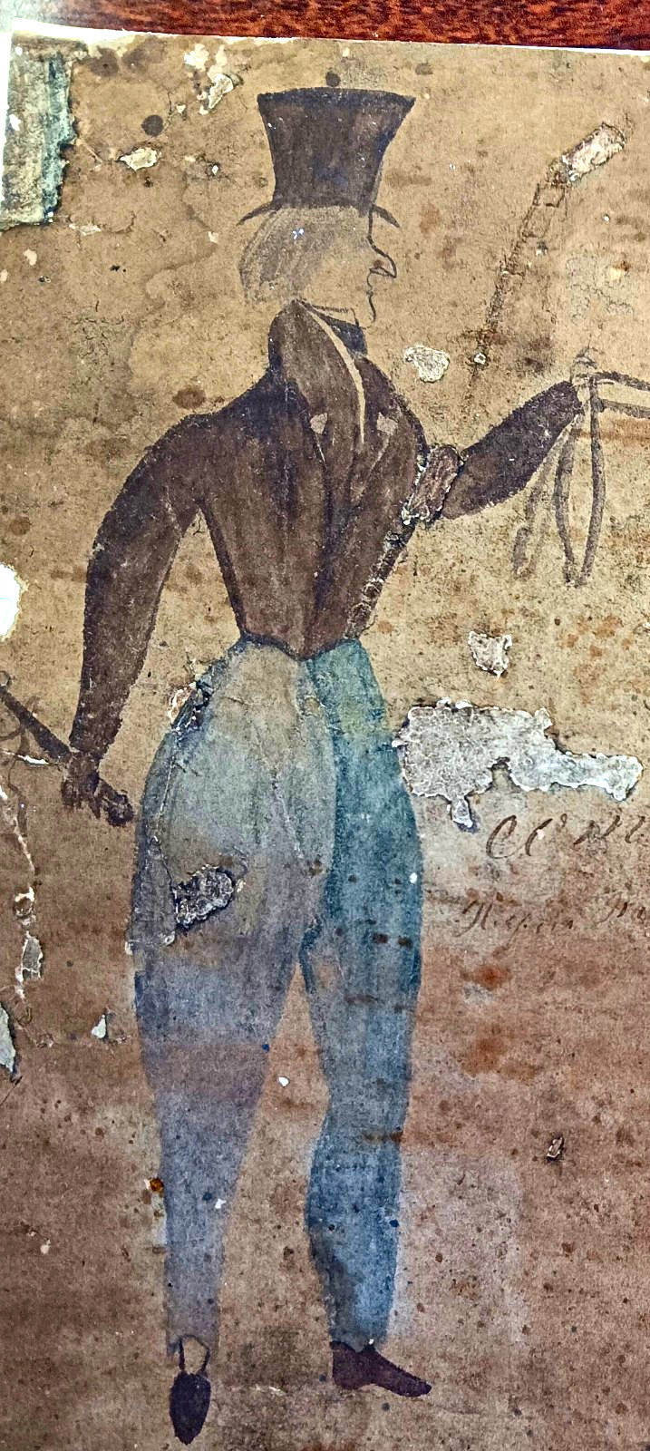 Early 19th Century Signed Folk Art Drawing
