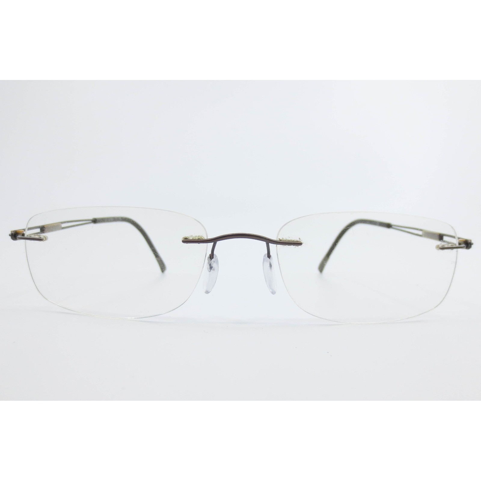 Silhouette 5227 40 6058 Rimless Eyeglasses Frames Brown Bronze Austria 40-17-135 Silhouette 5227 40 6058 Rimless Eyeglasses Frames Brown Bronze Austria 40-17-135