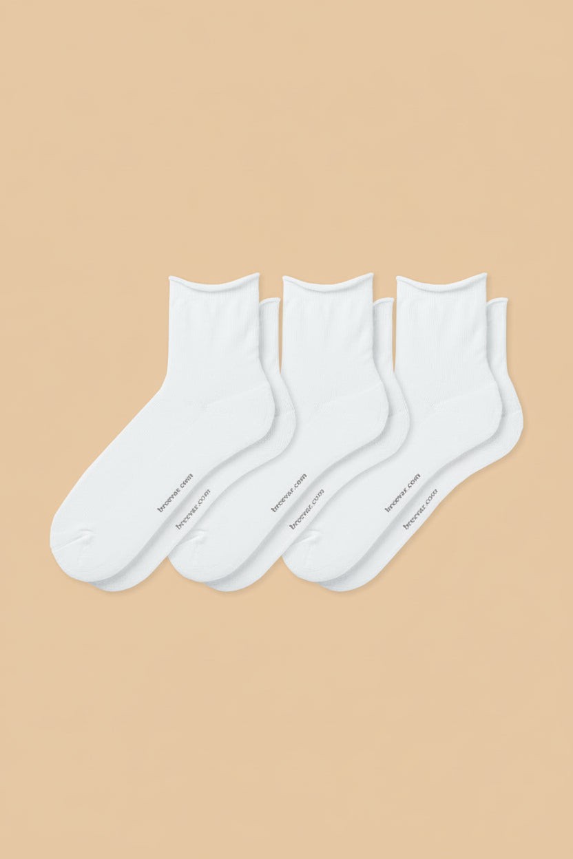 3-Pack Men\'s Roll Top Socks