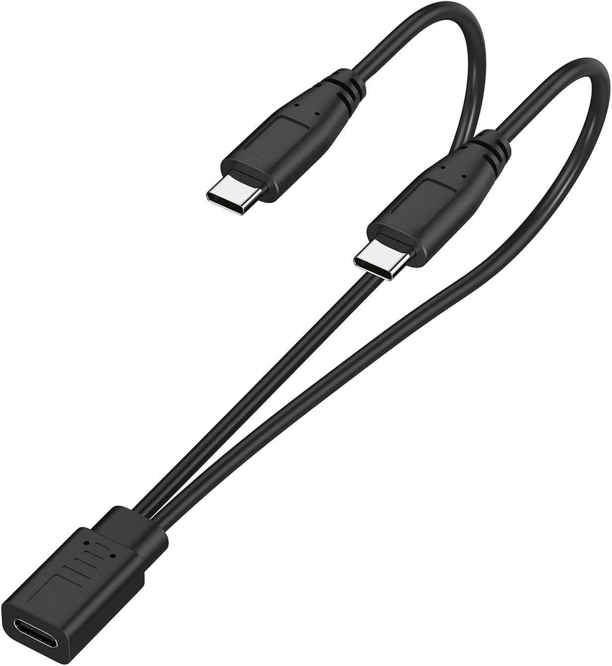 2-in-1 USB C Splitter Charge Cable, USB-C Female to 2 Type-C Male 1 in 2 Out Cha 2-in-1 USB C Splitter Charge Cable, USB-C Female to 2 Type-C Male 1 in 2 Out Cha