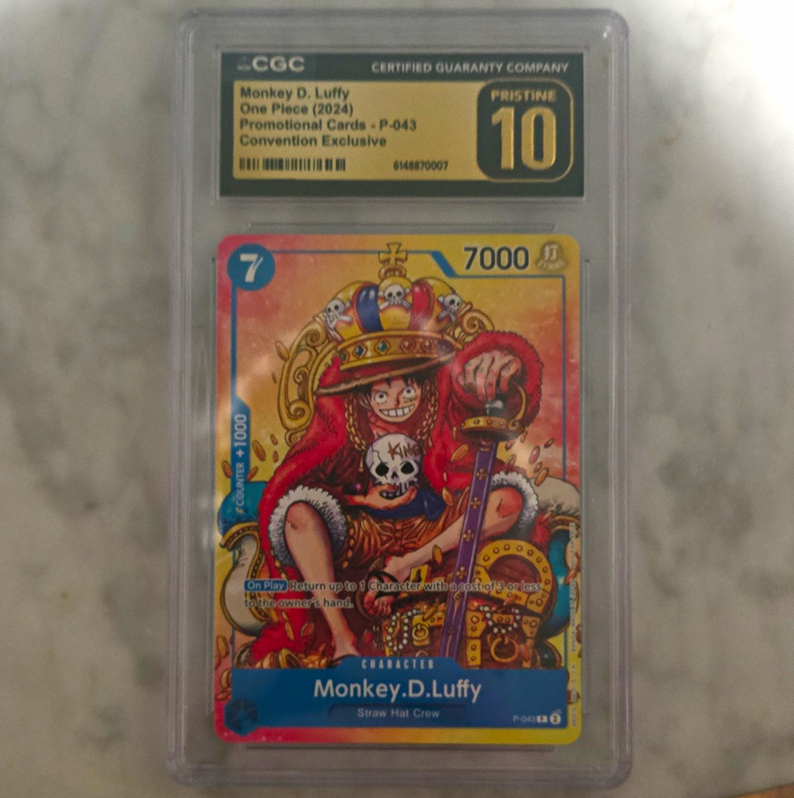 Bandai Monkey D. Luffy P-043: 2024 Promo Foil Convention Exclusive CGC 10