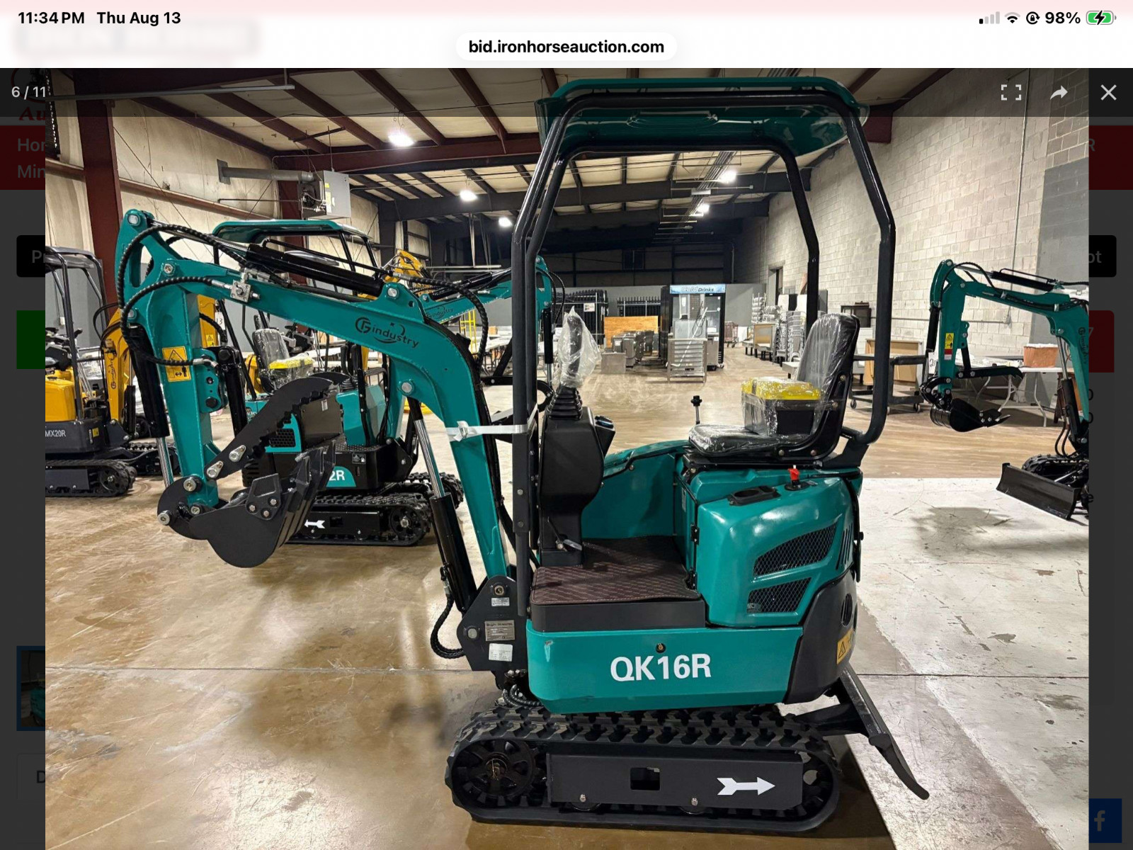 Agrotk,  15 HP B&S 1 ton Mini Excavator (AGT-QK-16R);  $3950.00