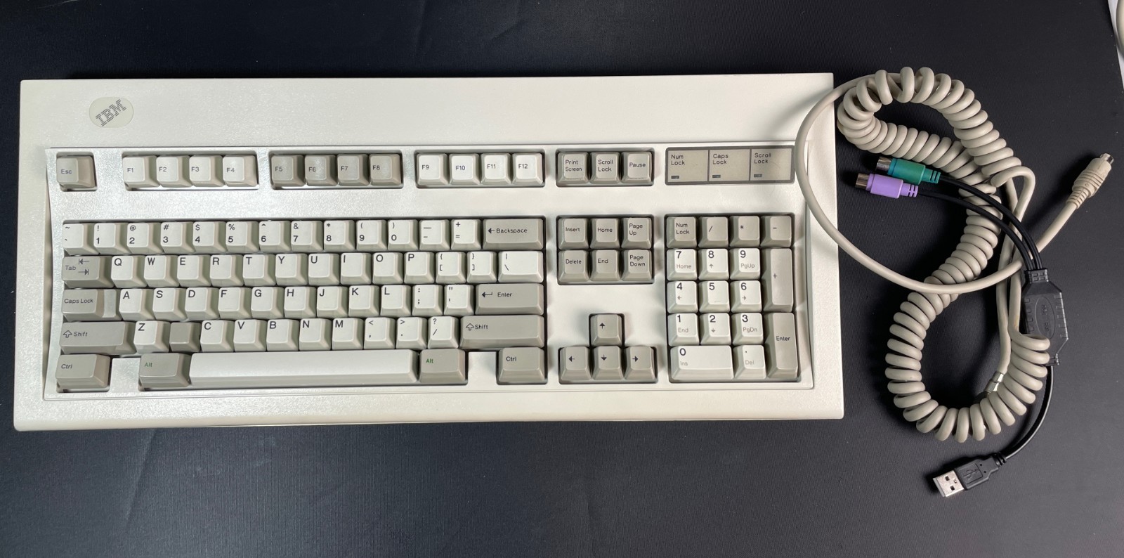 Vintage IBM Model M 1391401 -Feb 13, 1990  Bolt-Modded Restored + Cables