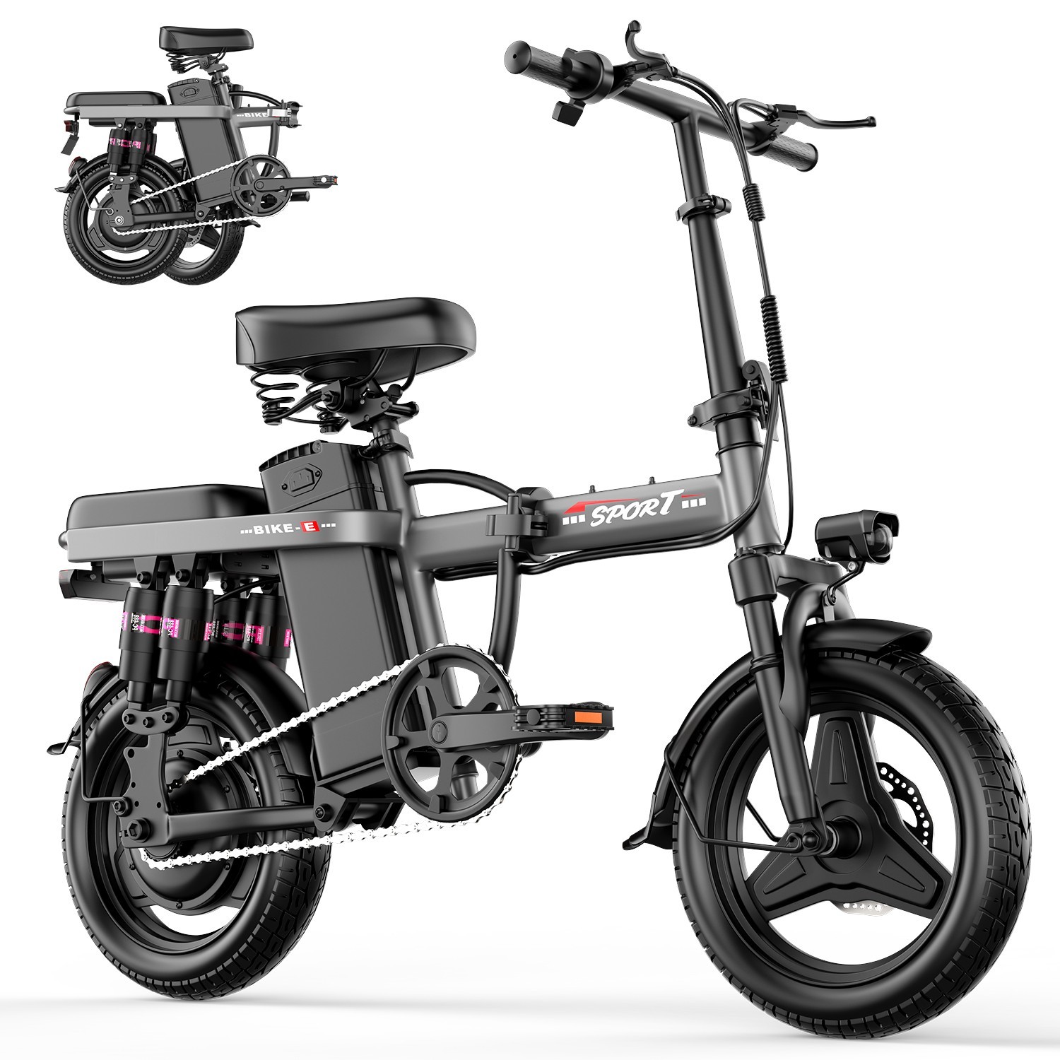 ASKGO Lightweight Folding Ebike 1500W 48V 25MPH 14\