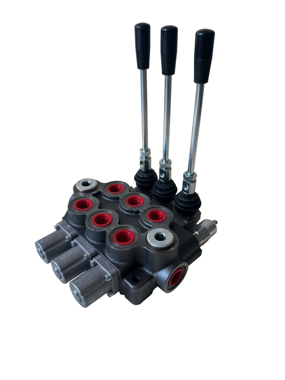 TORA 18,5 GPM (70L) Hydraulic Monoblock Control Valve with 3 Levers, 3/4 TORA 18,5 GPM (70L) Hydraulic Monoblock Control Valve with 3 Levers, 3/4