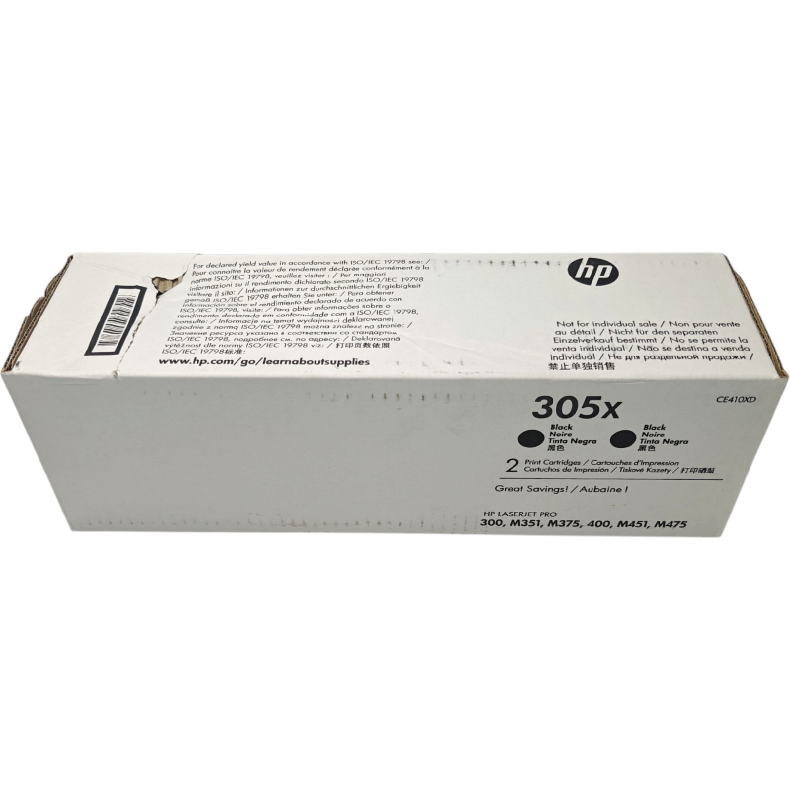 New HP LaserJet 305X Black Toner Cartridge CE410XD New HP LaserJet 305X Black Toner Cartridge CE410XD