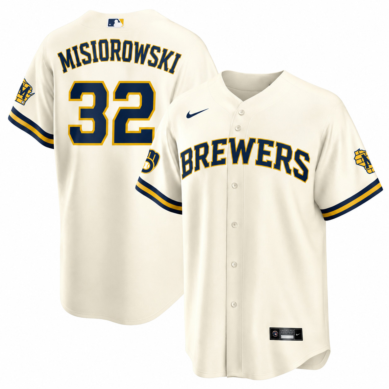 Misiorowski #32 Milwaukee Brewers Jersey 2026 Baseball Fan Gear Kid and Adult