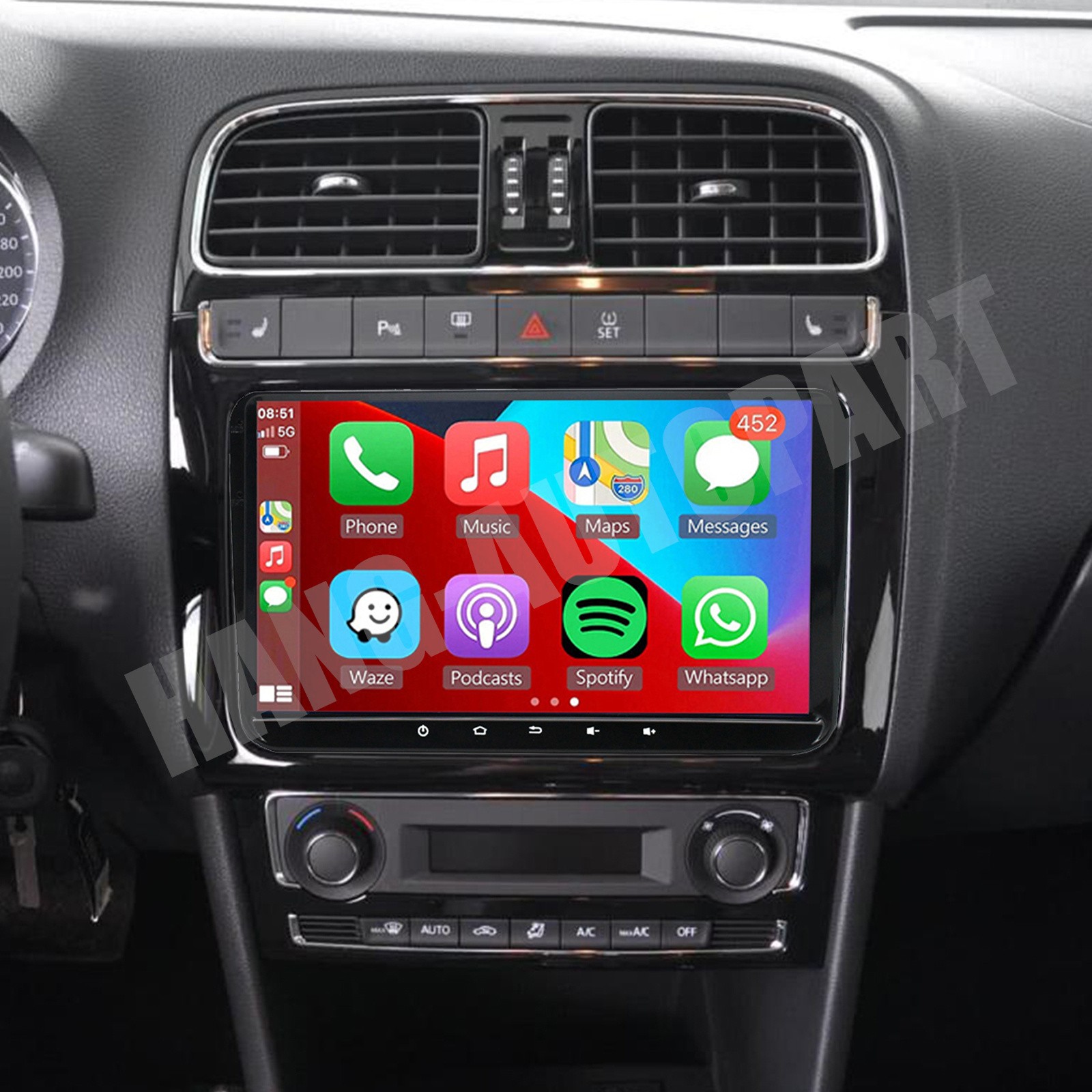 9'' Android Auto Carplay Car Radio Stereo For VW Polo 2013-2017 GPS Wifi Player