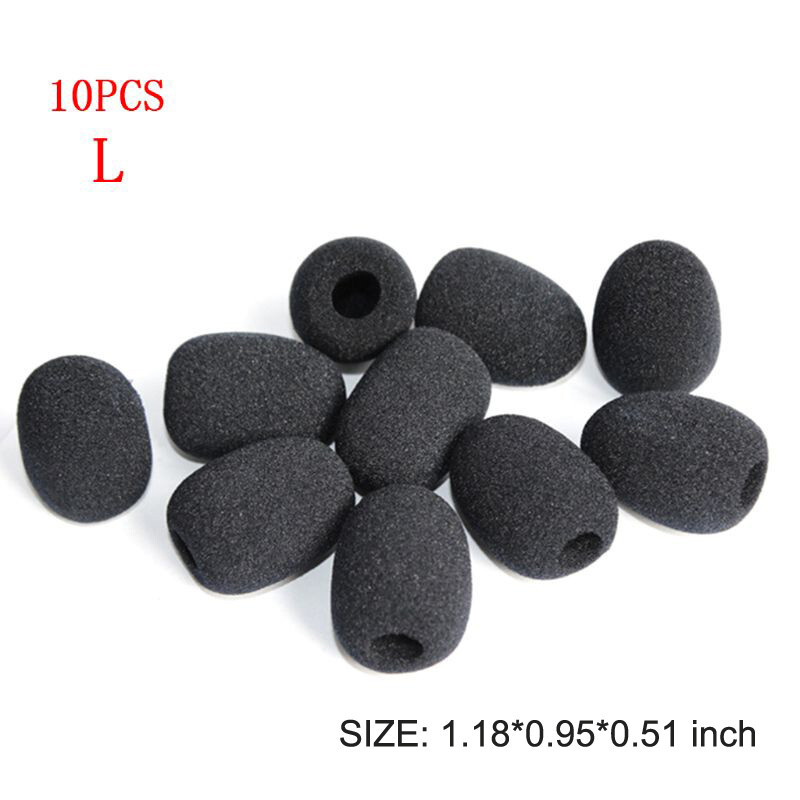 10PC Microphone Windscreen Sponge Cover Headset Mic Foam Cover Cap for Gooseneck