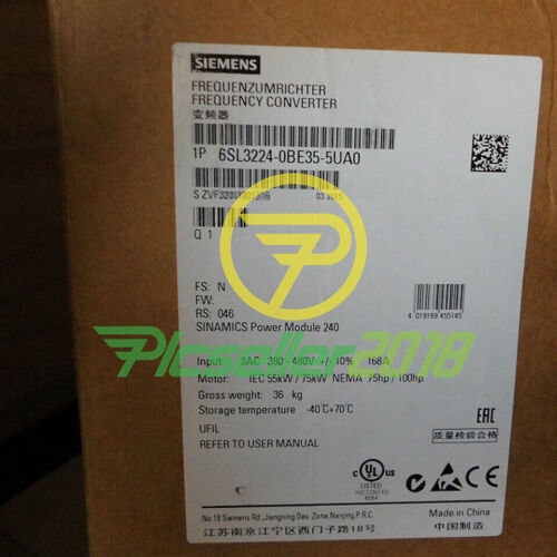 6SL3 224-0BE35-5UA0 NEW SIEMENS 6SL3224-0BE35-5UA0 G120 Power Module