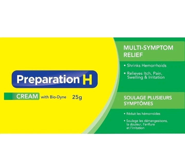 4 X 25g=100g Canadian Preparation H Cream With Bio-Dyne Multi Symptom 