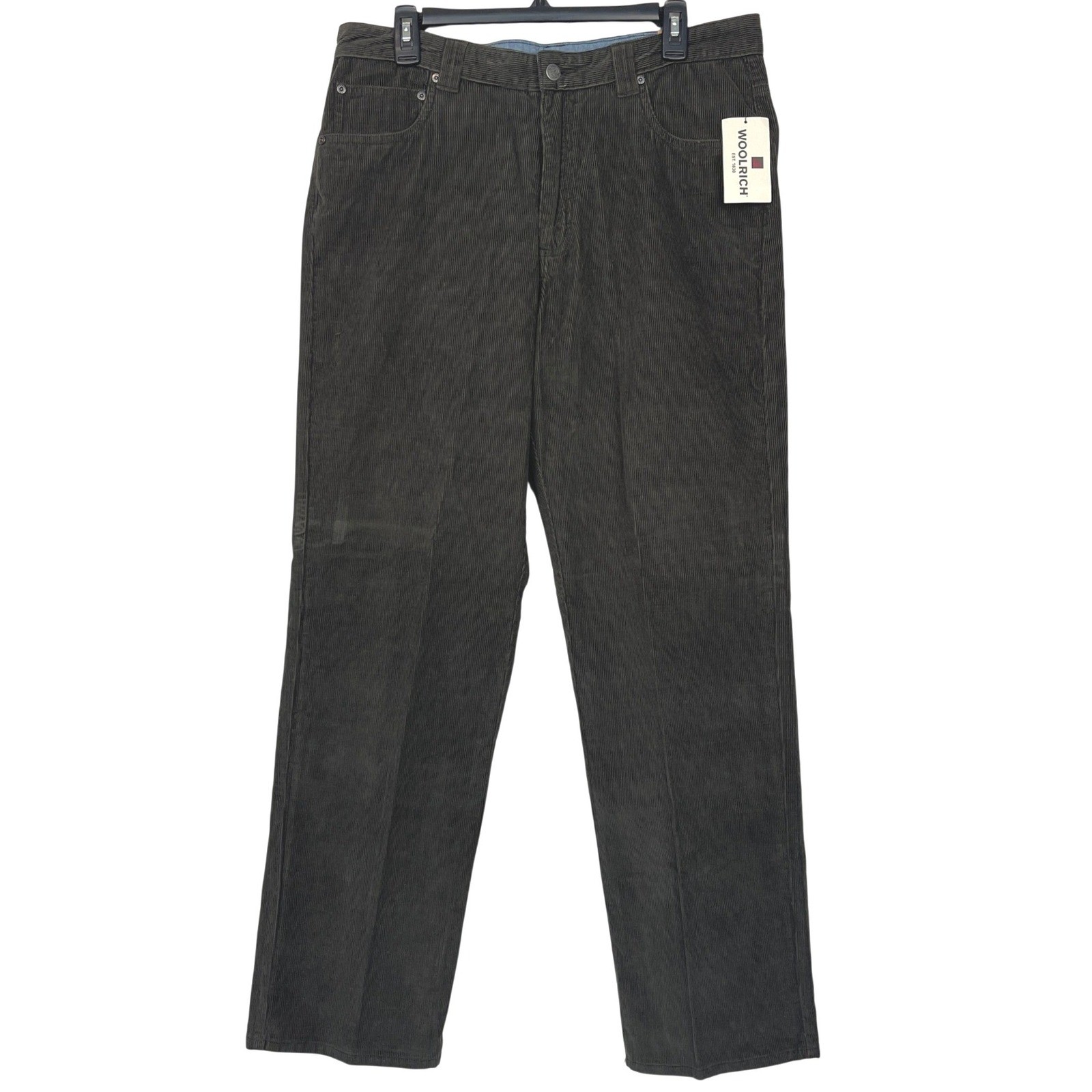NEW Woolrich Mens 34x32 Bear Mountain Hemlock Corduroy Jeans Brown 1549 $59