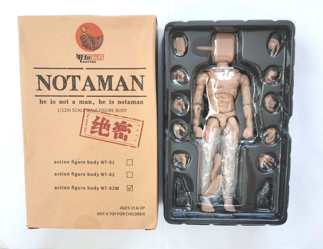 NT-02W: Nota Studio Notaman 1/12 scale male base body - Slim, Wide Shoulder type NT-02W: Nota Studio Notaman 1/12 scale male base body - Slim, Wide Shoulder type