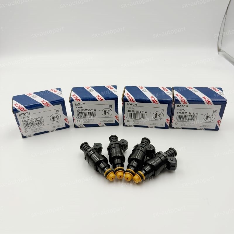 4pcs FUEL INJECTORS BOSCH 0280150158 FOR 1981-1990 PORSCHE 944 924 S 2.5L L4