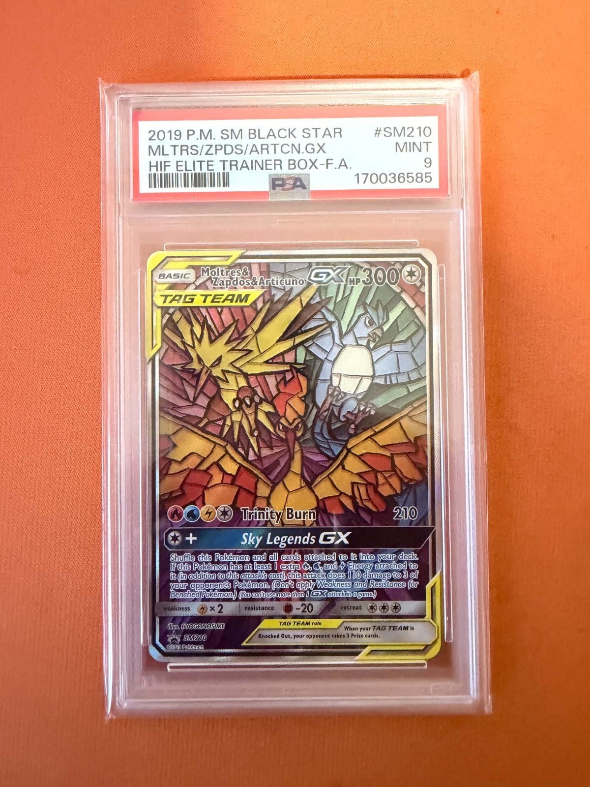 2019 Pokemon SM Black Star Promo Moltres & Zapdos & Articuno GX SM210 PSA 9 2019 Pokemon SM Black Star Promo Moltres & Zapdos & Articuno GX SM210 PSA 9