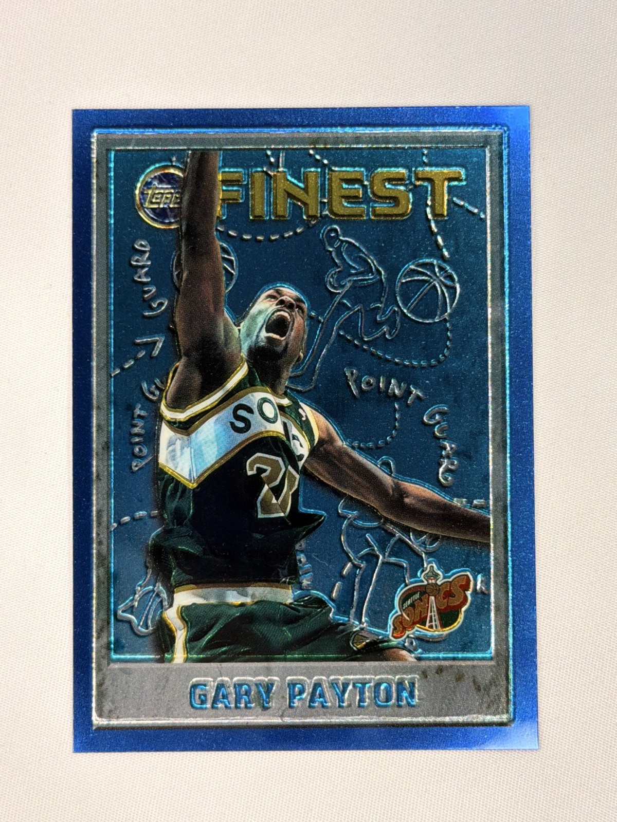 1995-96 Topps Finest - Gary Payton #40 Seattle Supersonics