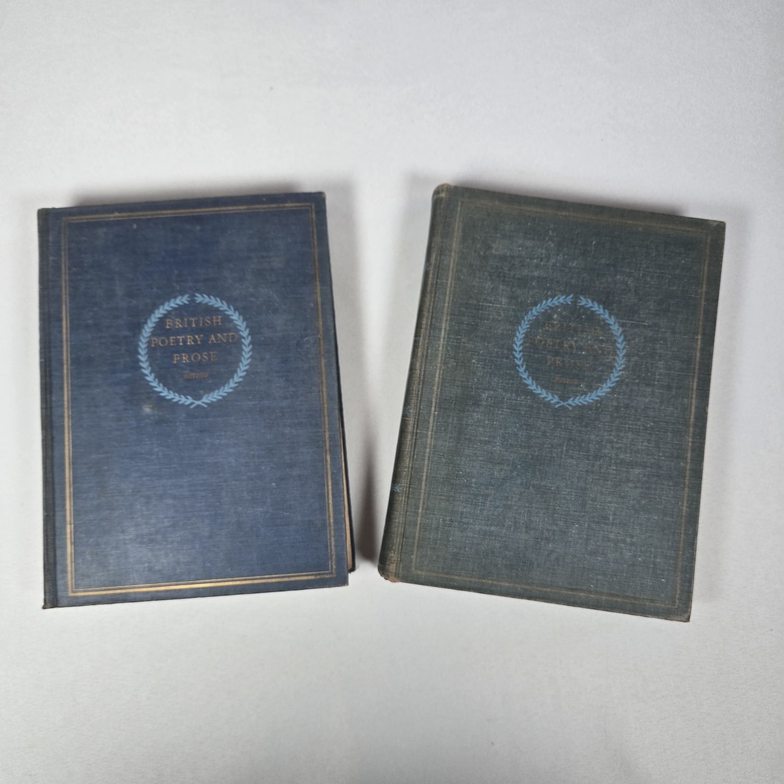 VINTAGE 1938 BRITISH POETRY & PROSE REVISED VOL 1 & 2 HARDBACK BOOKS VINTAGE 1938 BRITISH POETRY & PROSE REVISED VOL 1 & 2 HARDBACK BOOKS