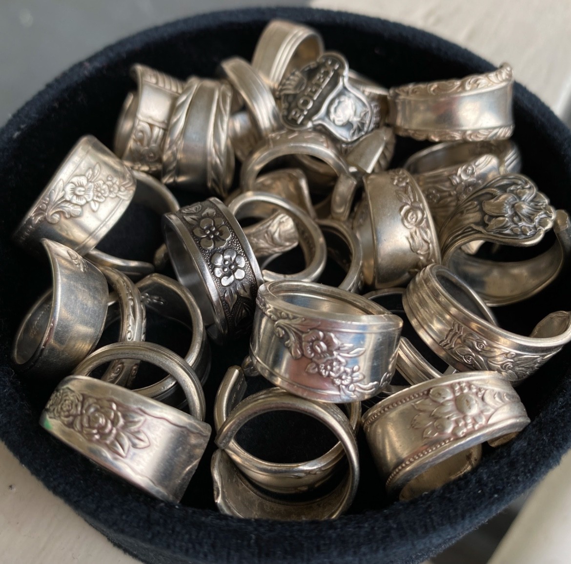 Wholesale Silverplate Spoon Ring Lot | 3 Rings