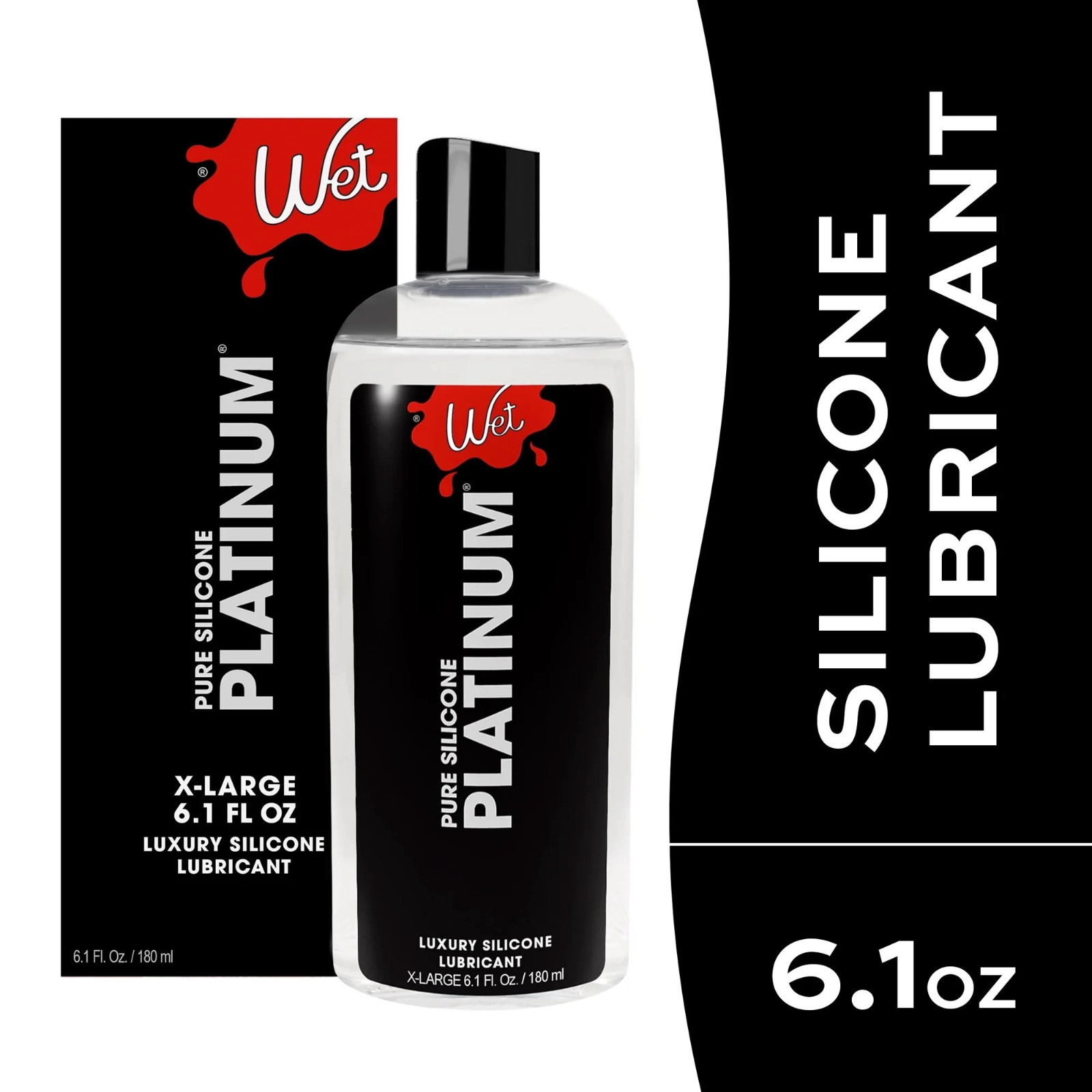 Wet Platinum Pure Silicone-Based Personal Lubricant, Long-Lasting Lube, 6.1 fl Wet Platinum Pure Silicone-Based Personal Lubricant, Long-Lasting Lube, 6.1 fl
