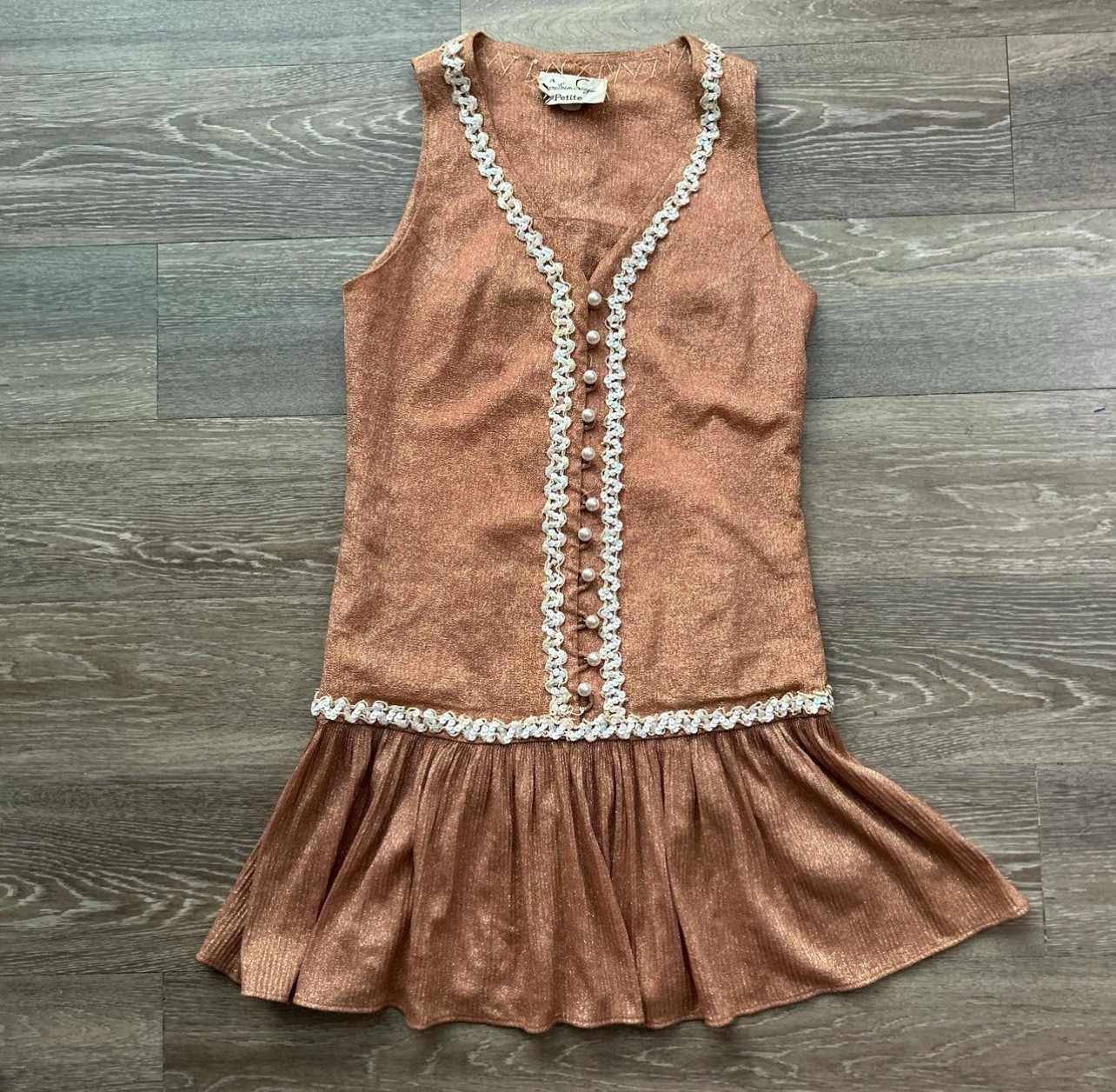 Vintage 1960’s Johnathan Logan Petite Drop Waist Mini Dress