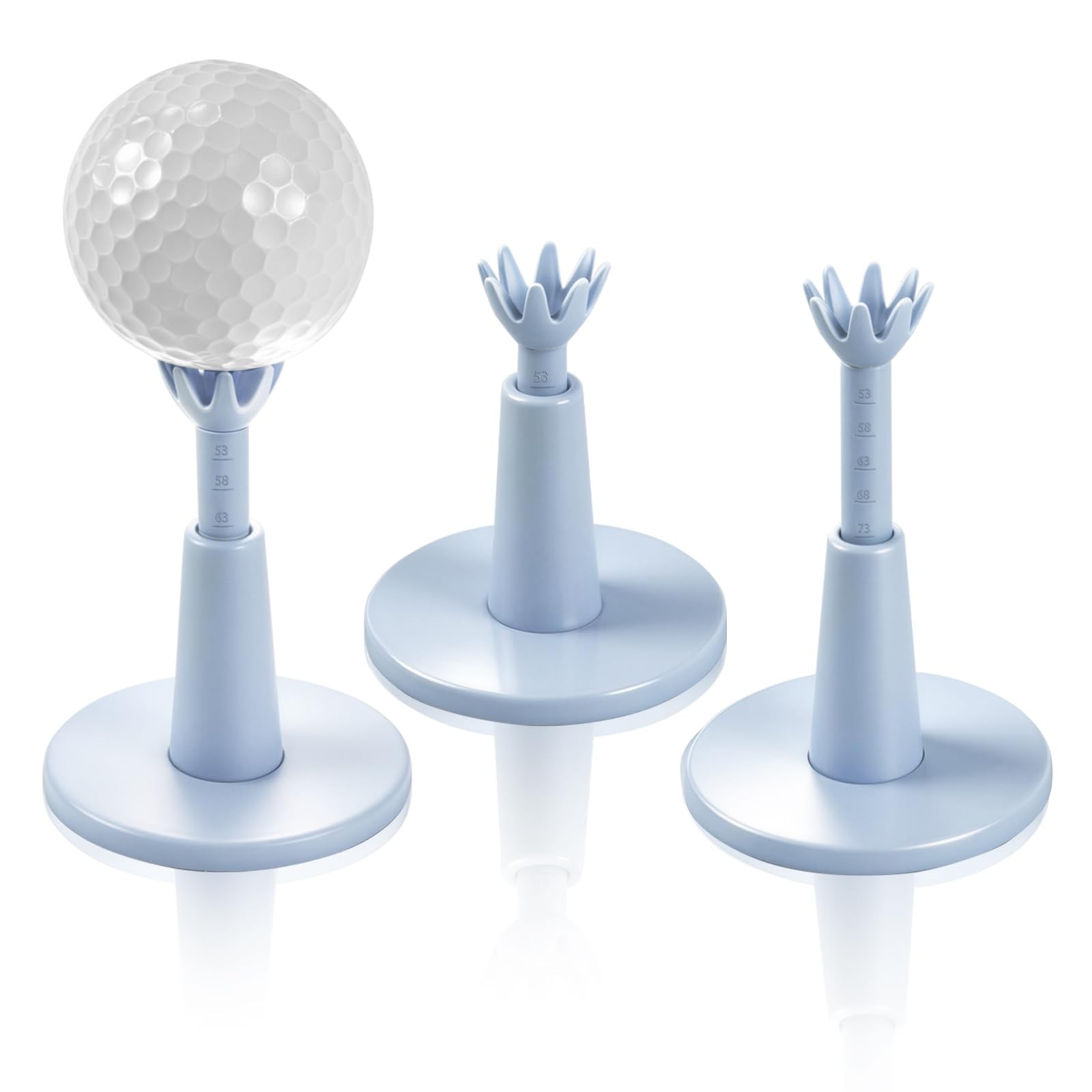 3 Pack Adjustable Golf Tees for Mats - 2.09-2.87\