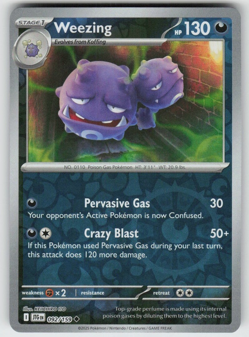 PO-03 Reverse Holo Weezing 092/159 Uncommon SV09: Journey Together PO-03 Reverse Holo Weezing 092/159 Uncommon SV09: Journey Together