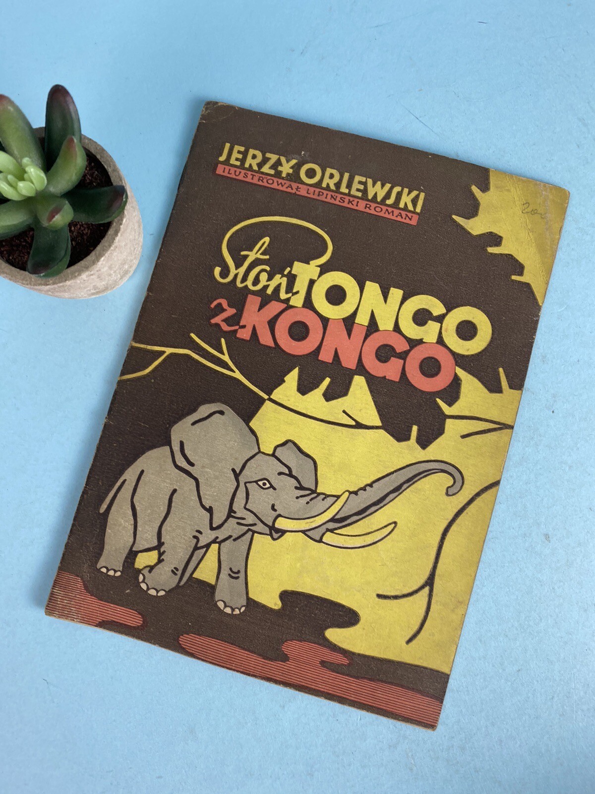 Antique Polish Children's Book Ston Tongo z Kongo Antique Polish Children's Book Ston Tongo z Kongo