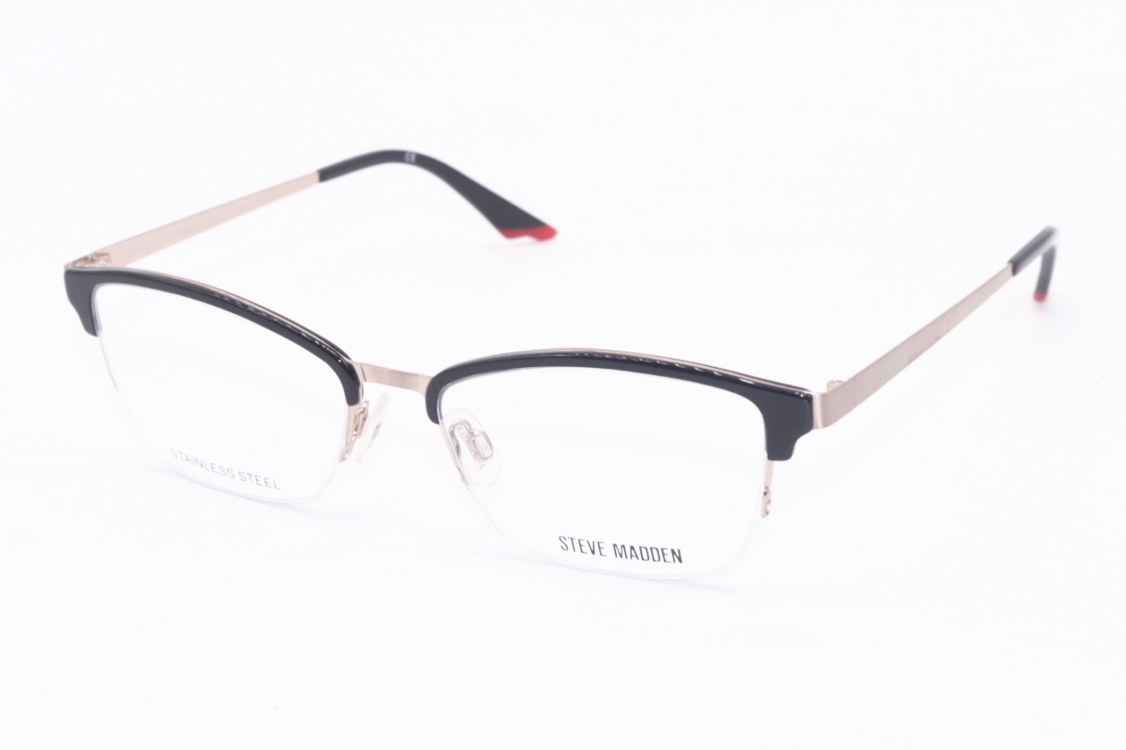 NEW STEVE MADDEN KARISMA BLACK ROSE GOLD AUTHENTIC DESIGNER EYEGLASSES 54-17