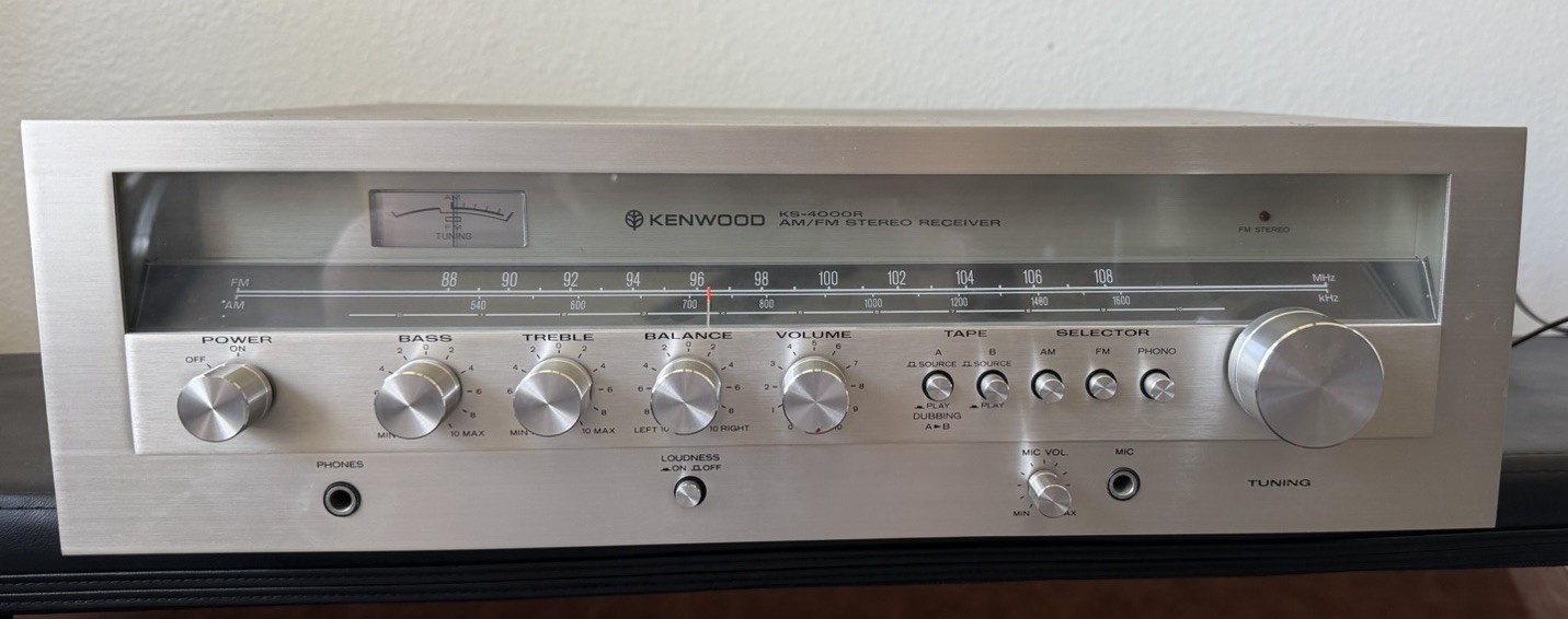 Kenwood KS-4000R Rare Vintage Stereo Receiver Works Needs Light EUC Kenwood KS-4000R Rare Vintage Stereo Receiver Works Needs Light EUC