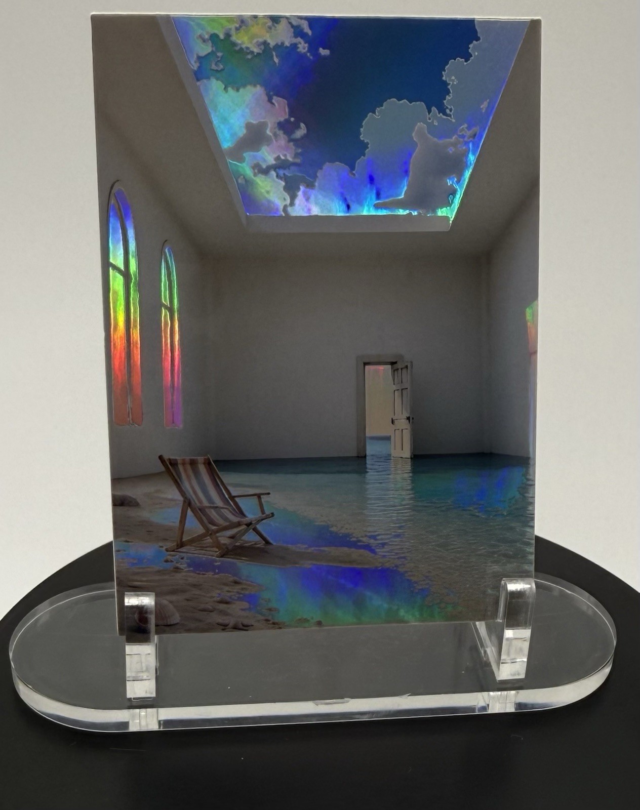 HD gloss Holographic sticker liminal space beach HD gloss Holographic sticker liminal space beach
