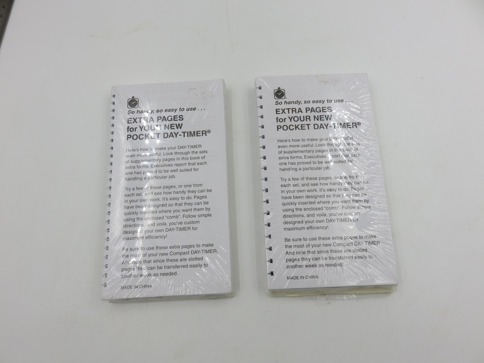 NOS Day-Timer Pocket Compact Extra Pages Planner Refills Lot Of 2 Color Inserts
