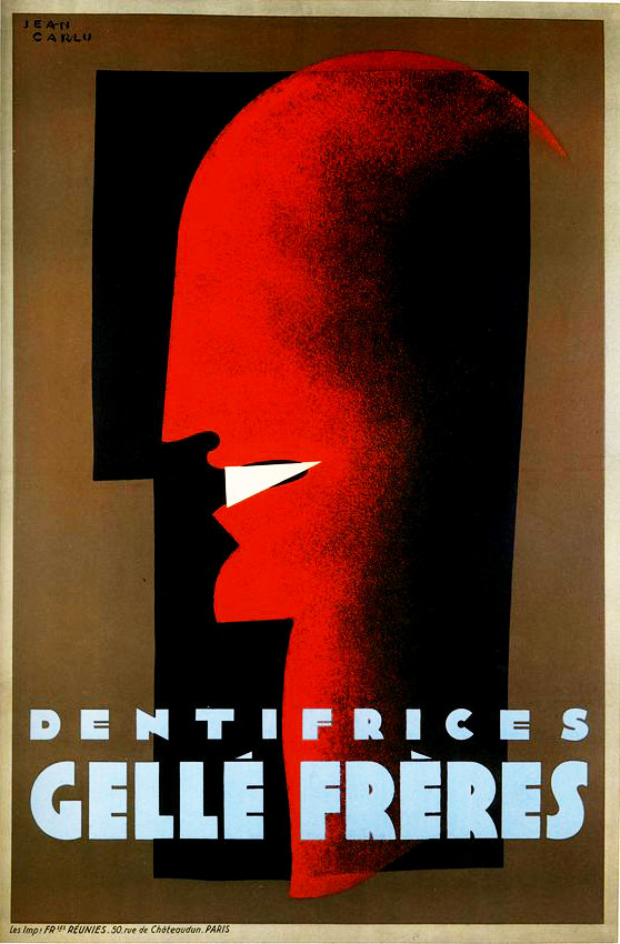 Jean Carlu\'s Dentifrices Gellé Frères Poster - 1920s Vintage French Art Deco 24x