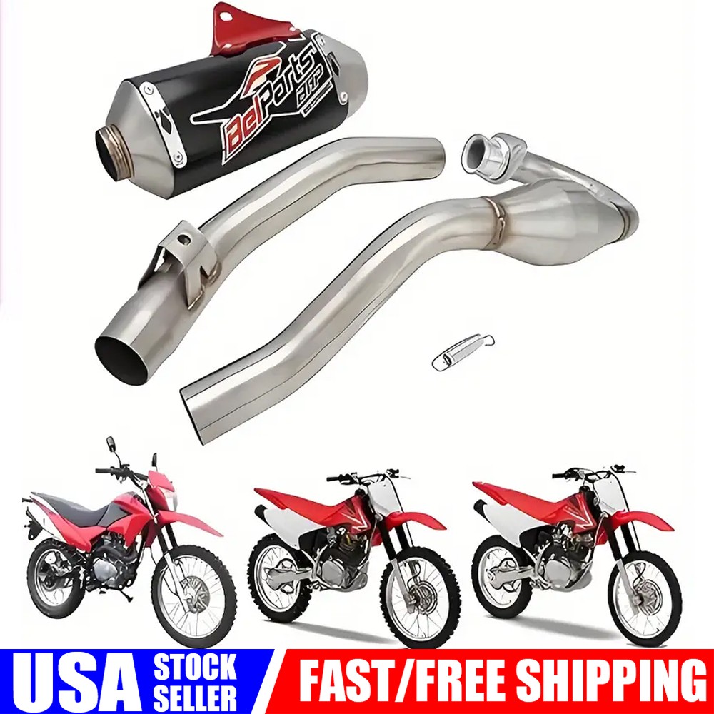 Motorcycle Slip On Exhaust Pipe Full Kit For CRF230F HAWK 250 Dirt Bike