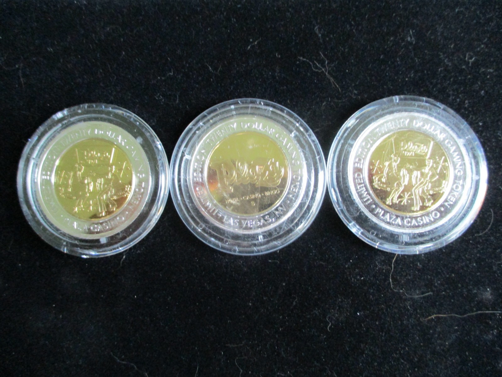 (3) 2026 Plaza Casino $20 Silver Strike 1971 Vintage Vegas Dancers Token Clad (3) 2026 Plaza Casino $20 Silver Strike 1971 Vintage Vegas Dancers Token Clad