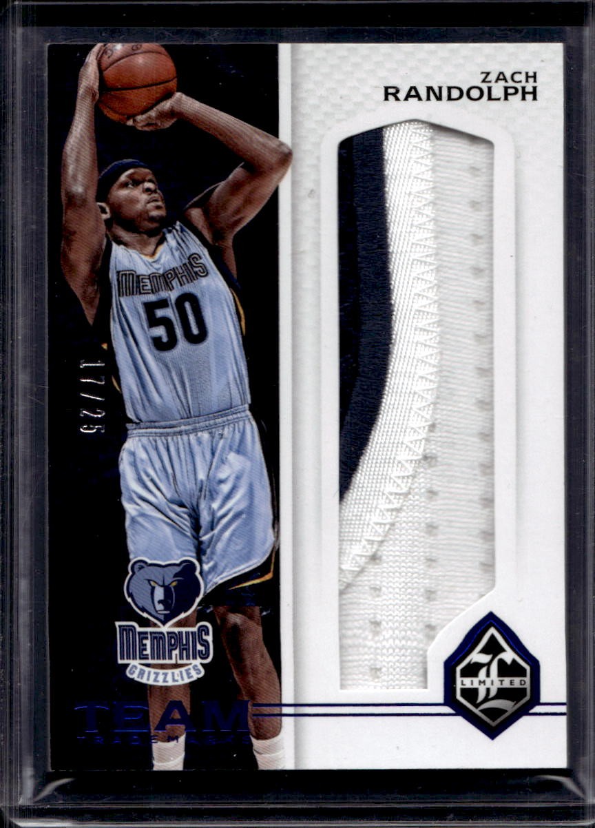 Zach Randolph 2016-17 Panini Limited #15 Team Trademarks Patch /25 Zach Randolph 2016-17 Panini Limited #15 Team Trademarks Patch /25