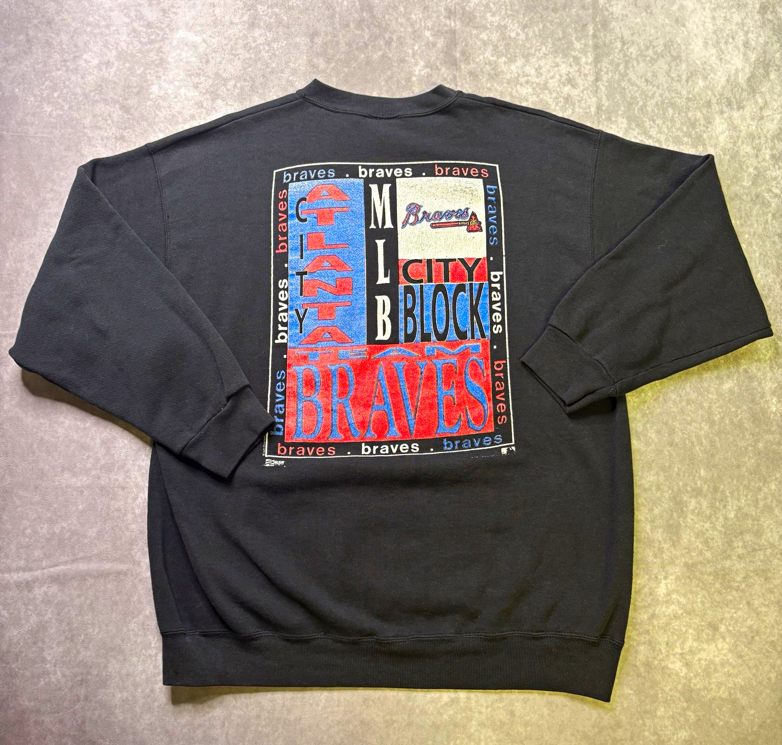 VTG 90s Atlanta Braves MLB Sweat Shirt XL Made In USA Salem Sportswear
