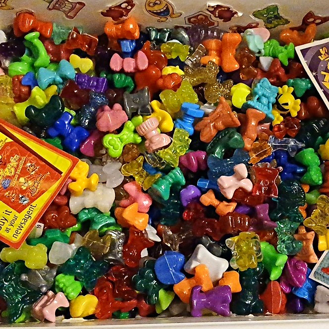 Crazy Bones Vintage 1997 The Original Game Pieces Mixed Lot w/ Inserts